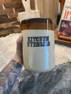 Kitchen Utensils Stone Crock