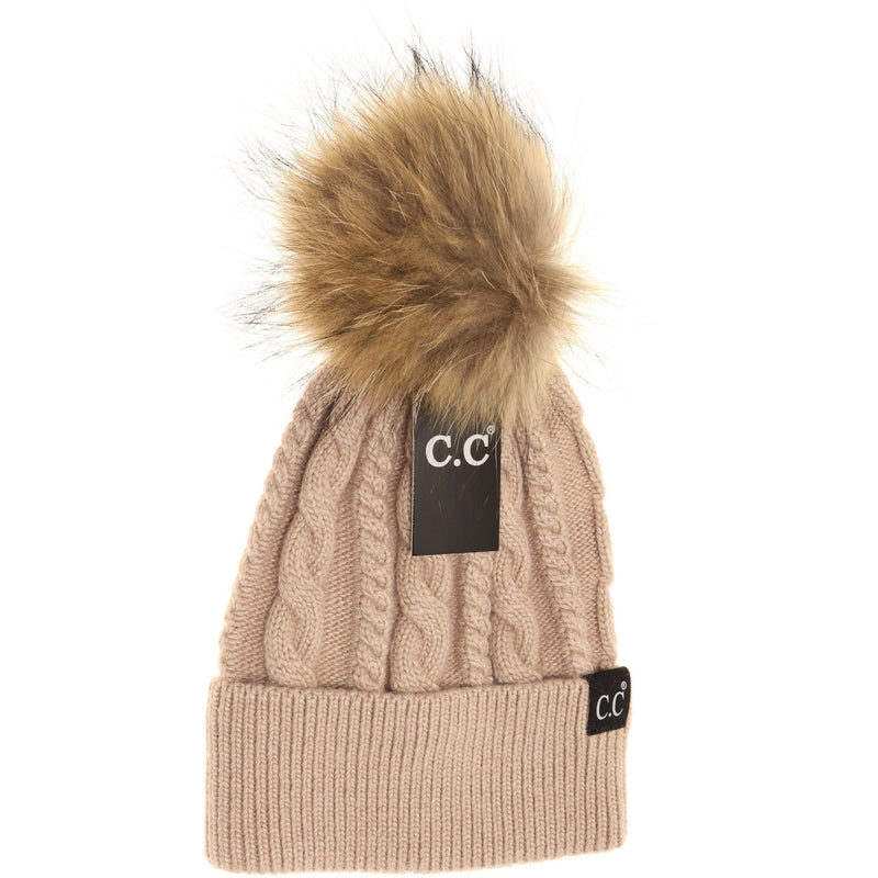 CC Exclusive - Black Label Special Edition Solid Cable Knit Beanie