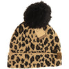 Matching Cuff Leopard Print CC Beanie