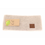 Soft Ribbed Leather Patch C.C. Head Wrap