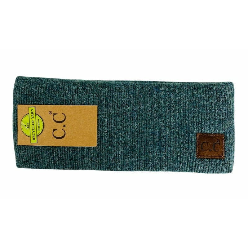 Soft Ribbed Leather Patch C.C. Head Wrap
