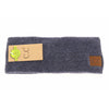 Soft Ribbed Leather Patch C.C. Head Wrap