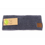 Soft Ribbed Leather Patch C.C. Head Wrap