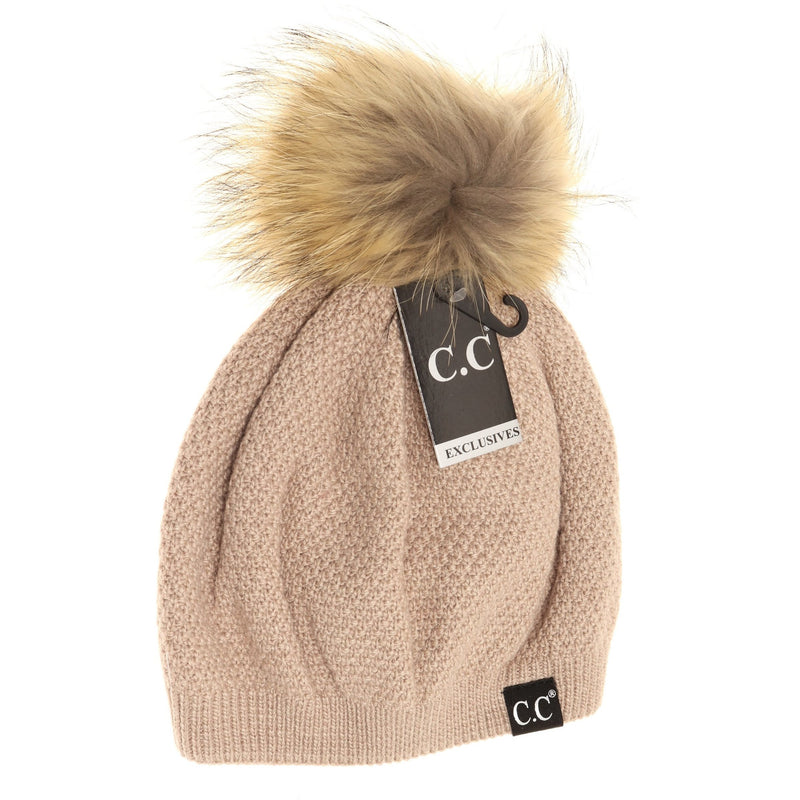 C.C Exclusive - Black Label Special Edition Waffle Knit C.C Beret