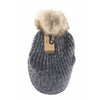 Knitted Brim C.C Beanie with Pom