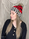 Leopard/Buffalo Mixed Print Fur Pom