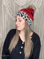 Leopard/Buffalo Mixed Print Fur Pom