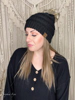 Fur Pom CC Beanie