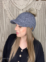 Knitted Brim C.C Beanie with Pom