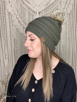 Fur Pom CC Beanie