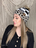 Leopard/Buffalo Mixed Print Fur Pom